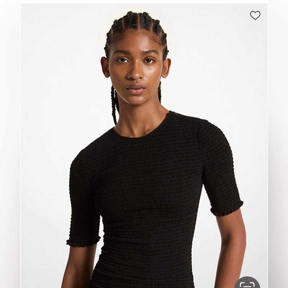 NWTs Michael Kors Black Textured Blouse